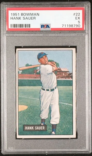 1951 Bowman Hank Sauer #22 card image