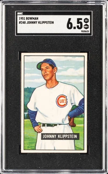 1951 Bowman Johnny Klippstein #248 card image