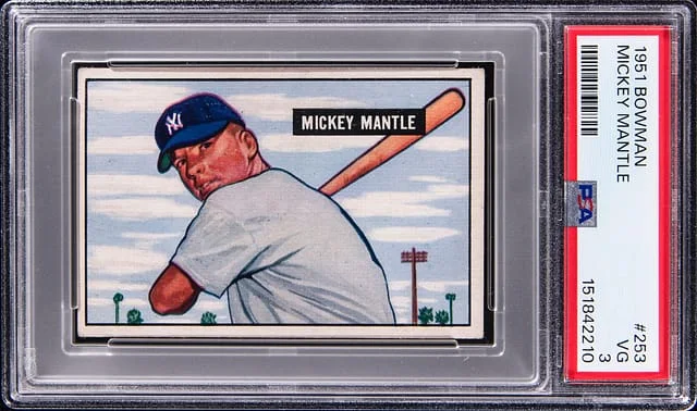 1951 Bowman Mickey Mantle #253 card image