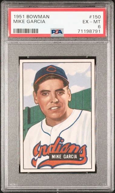 1951 Bowman Mike Garcia #150 card image