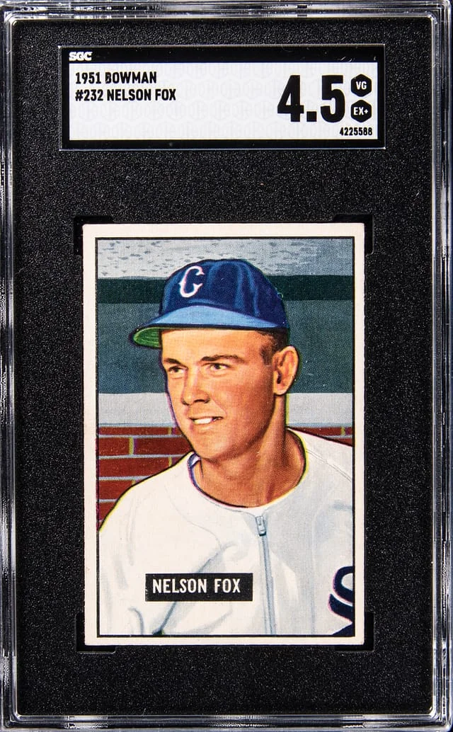 1951 Bowman Nelson Fox #232 card image