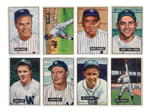1951 Bowman New York Yankees Collection (8 Different) - Featuring Yogi Berra, Casey Stengel, Phil Rizzuto #no-number card image