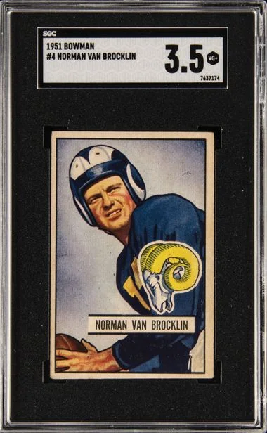 1951 Bowman Norman Van Brocklin #4 card image
