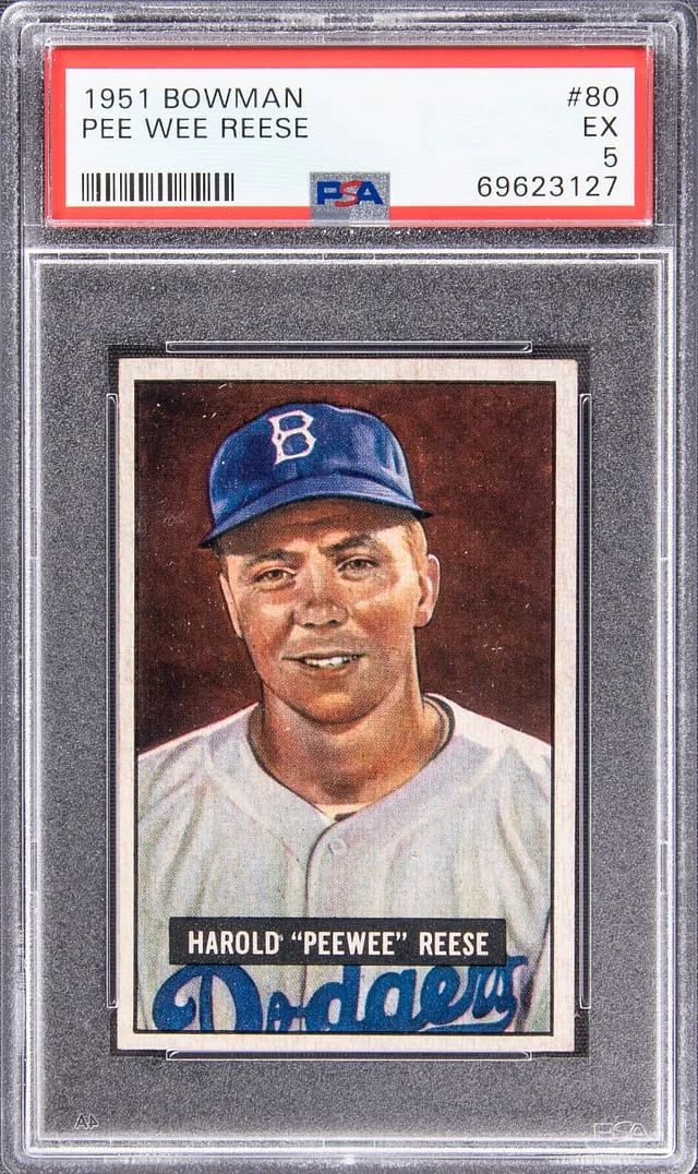 1951 Bowman Pee Wee Reese #80 card image
