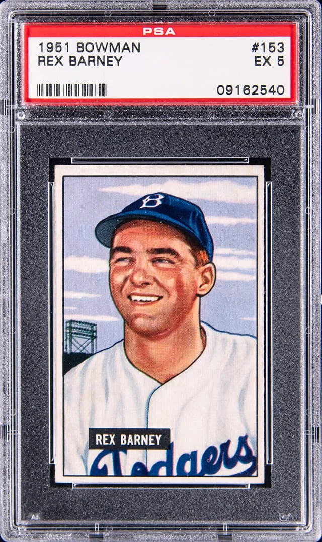 1951 Bowman Rex Barney #153 card image