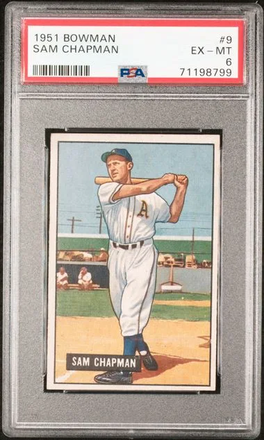 1951 Bowman Sam Chapman #9 card image