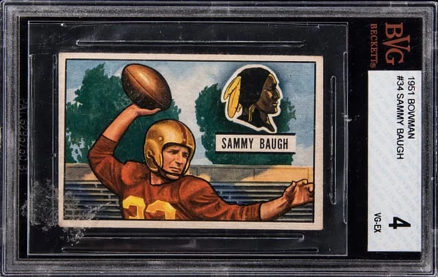 1951 Bowman Sammy Baugh #34 card image