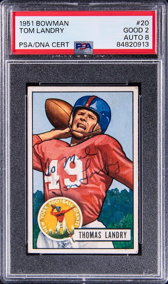 1951 Bowman Tom Landry #20 card image