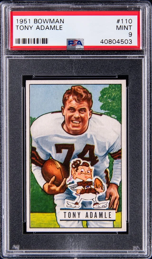 1951 Bowman Tony Adamle #110 card image