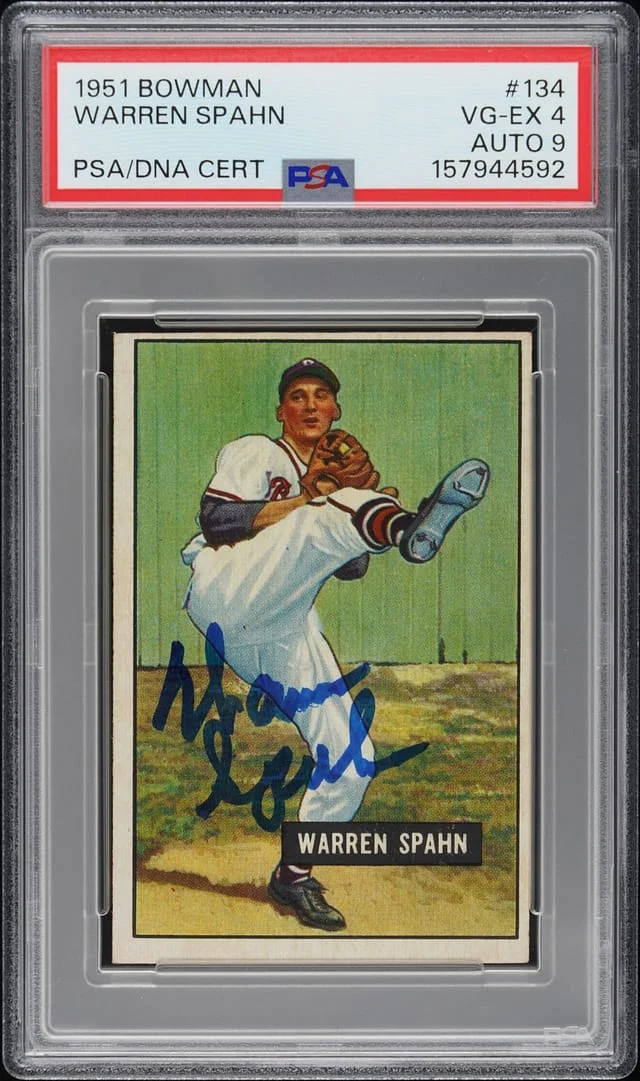 1951 Bowman Warren Spahn #134 card image
