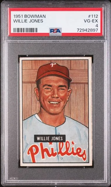 1951 Bowman Willie Jones #112 card image