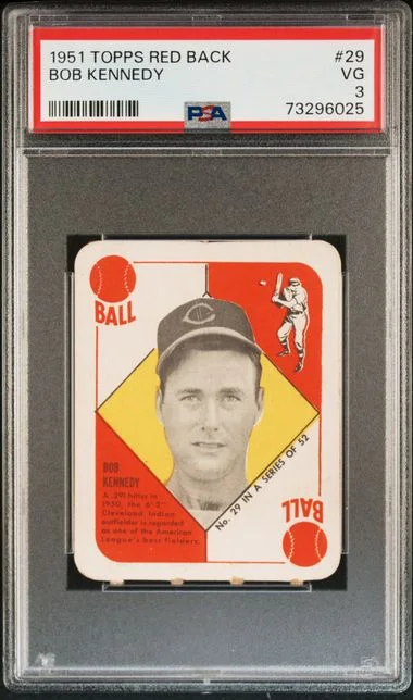 1951 Topps Bob Kennedy Red Back #29 card image