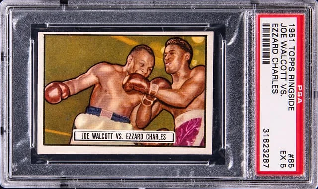 1951 Topps Joey Maxim Ringside Joe Walcott Vs. Ezzard Charles #85 card image