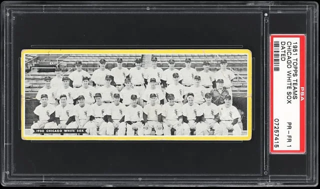 1951 Topps Teams Chicago White Sox, Dated #no-number card image