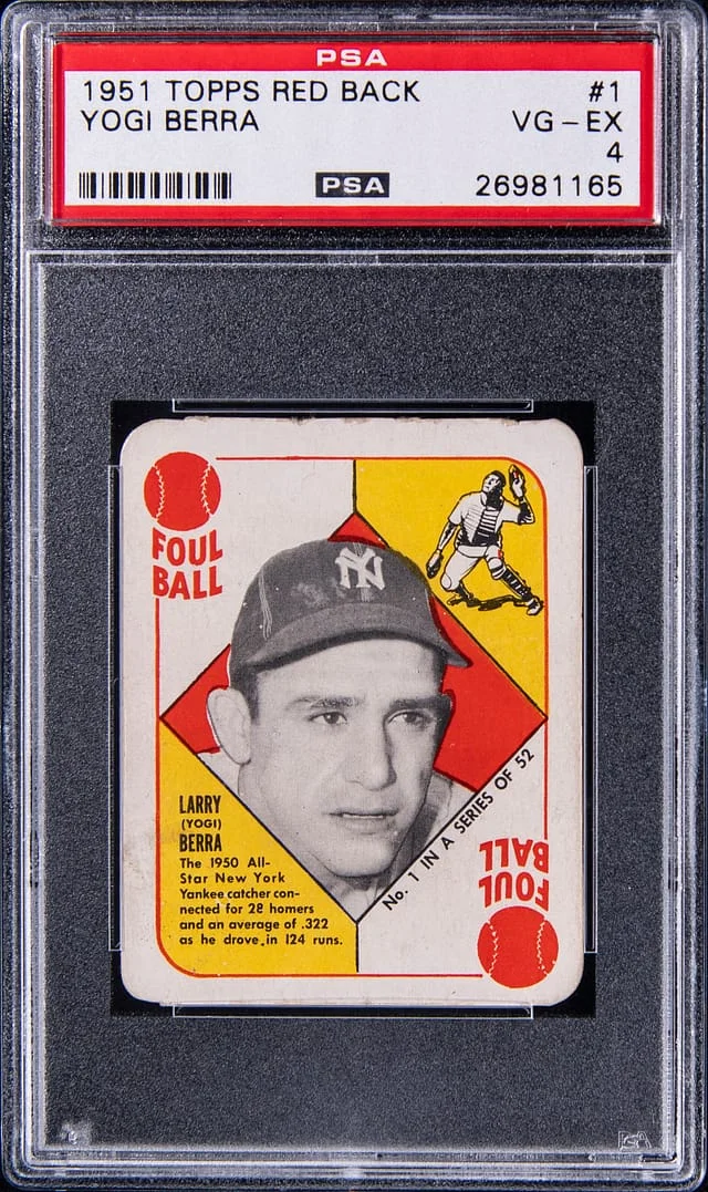 1951 Topps Yogi Berra Red Back #1 card image