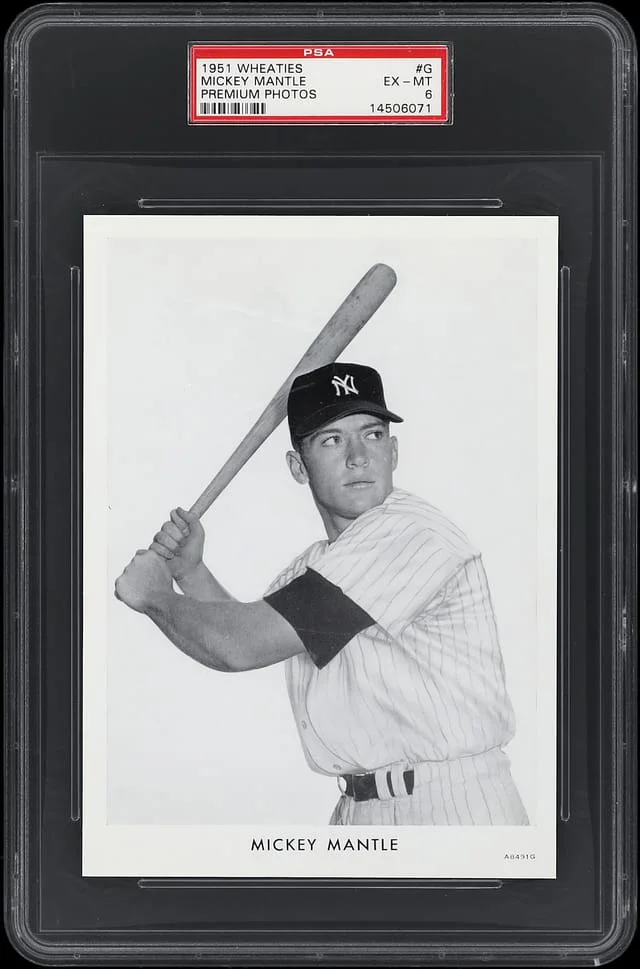 1951 Wheaties Premium Photos Mickey Mantle - Year #G card image