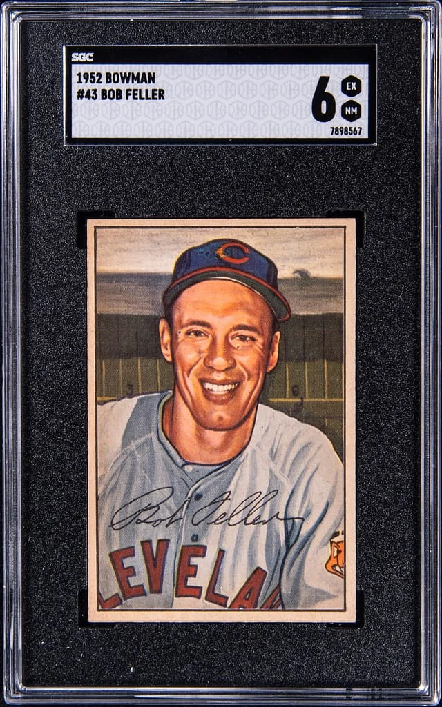 1952 Bowman Bob Feller #43 card image