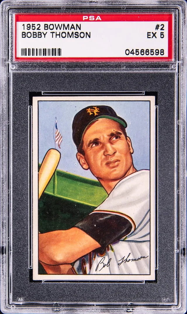 1952 Bowman Bobby Thomson #2 card image