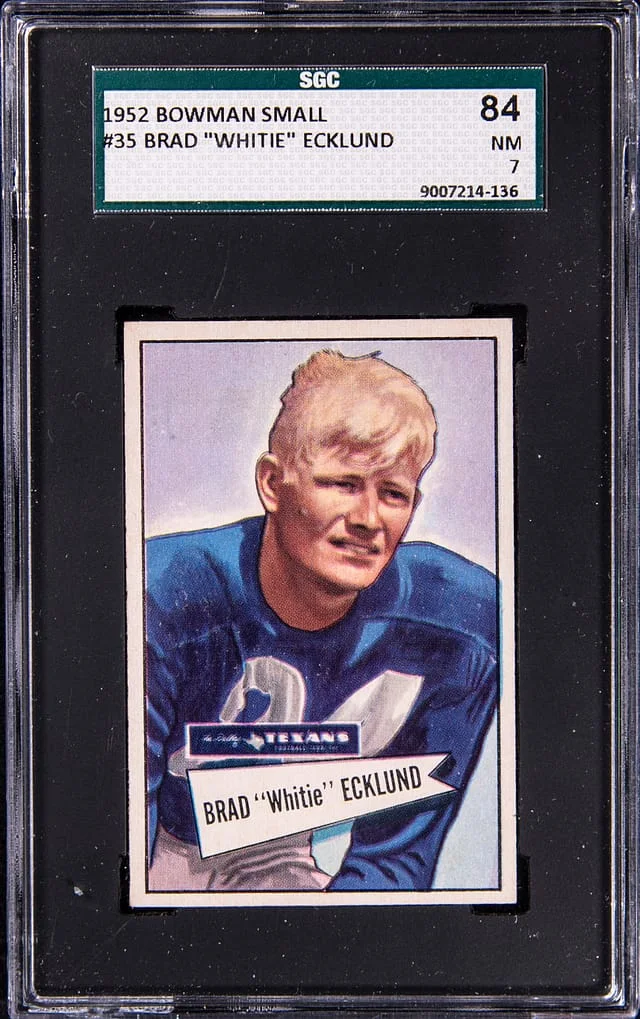 1952 Bowman Brad Whitie Ecklund Small #35 card image