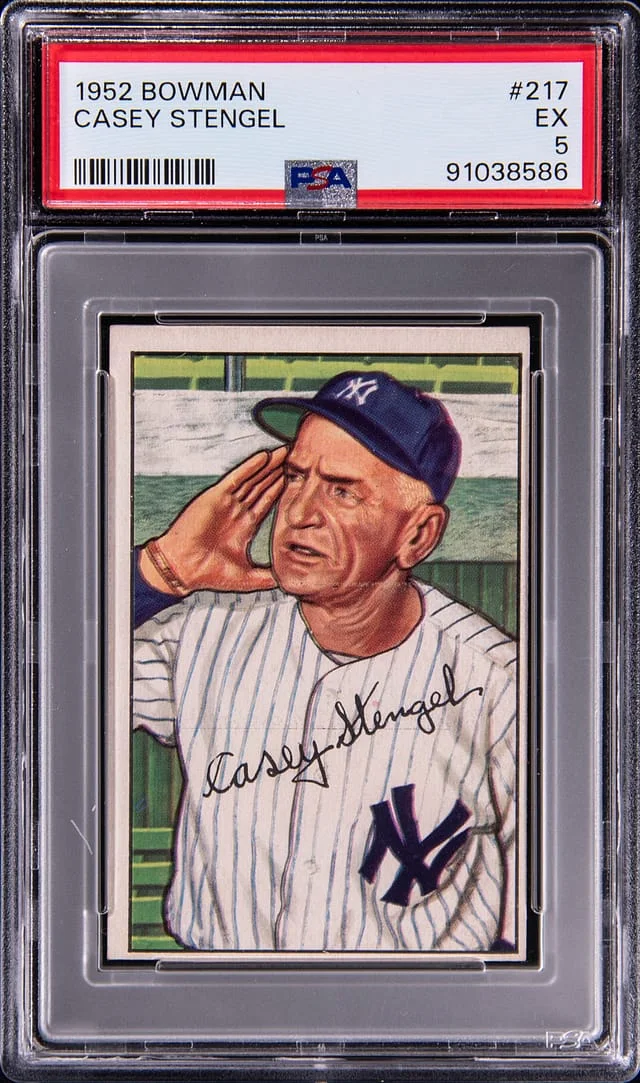 1952 Bowman Casey Stengel #217 card image