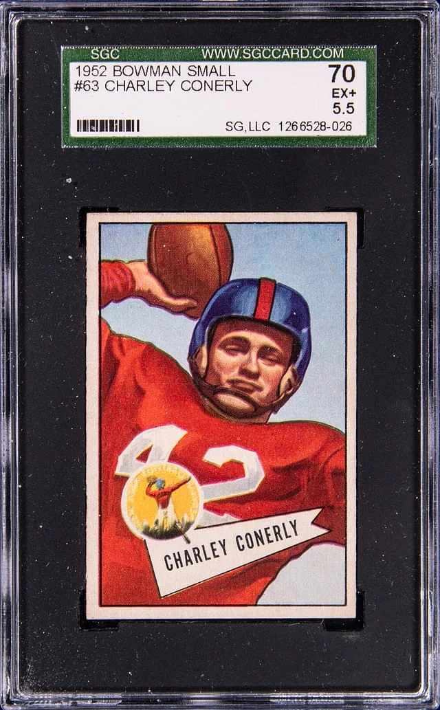 1952 Bowman Charley Conerly Small #63 card image