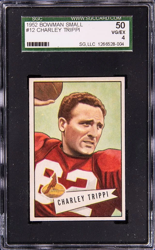 1952 Bowman Charley Trippi Small #12 card image
