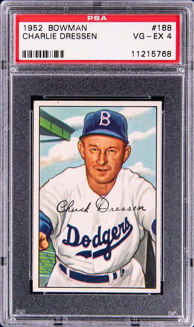 1952 Bowman Charlie Dressen #188 card image