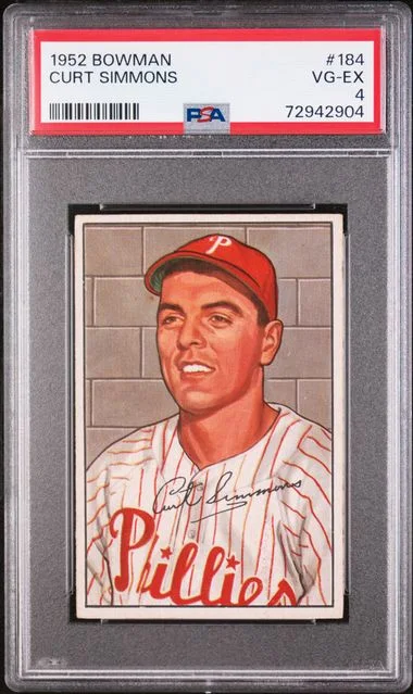 1952 Bowman Curt Simmons #184 card image