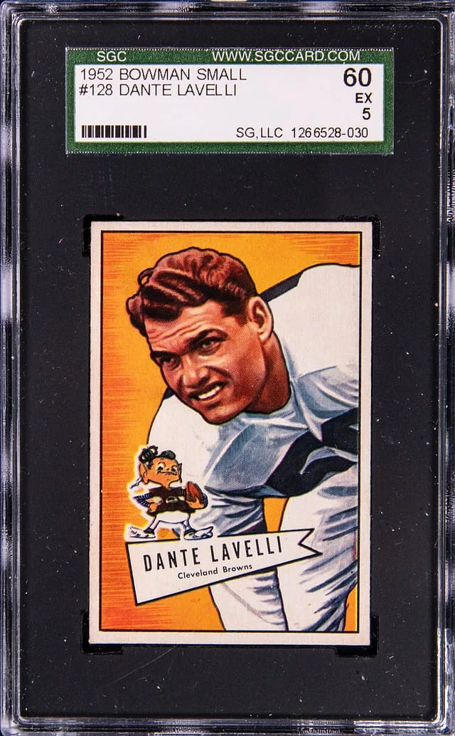 1952 Bowman Dante Lavelli Small #128 card image
