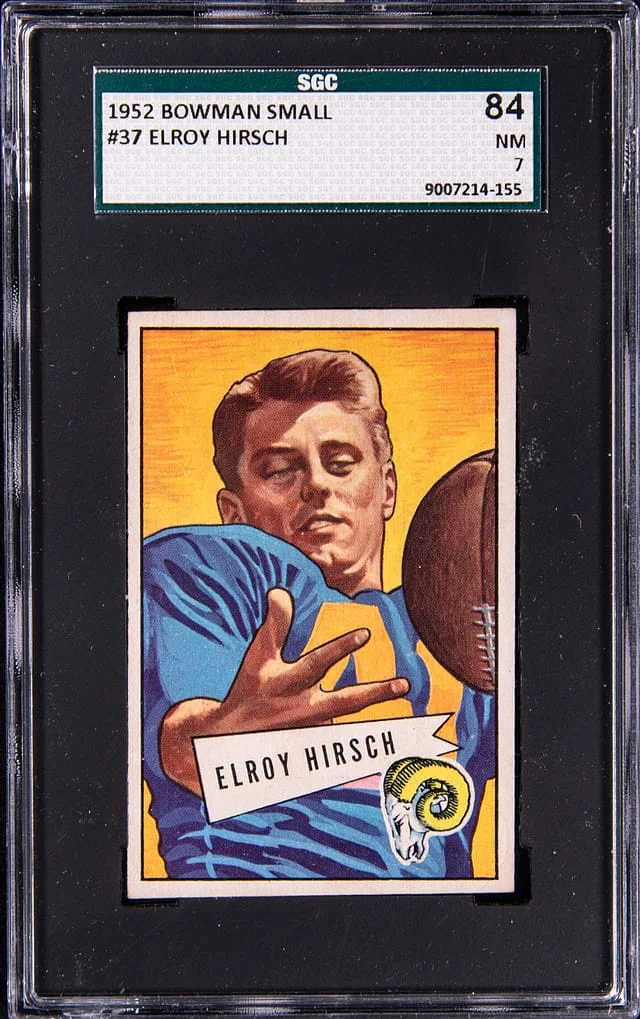 1952 Bowman Elroy Hirsch Small #37 card image