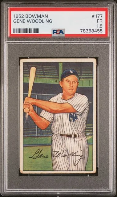 1952 Bowman Gene Woodling #177 card image