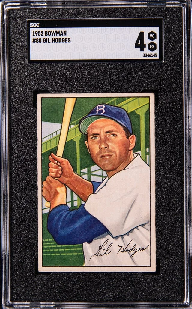 1952 Bowman Gil Hodges #80 card image