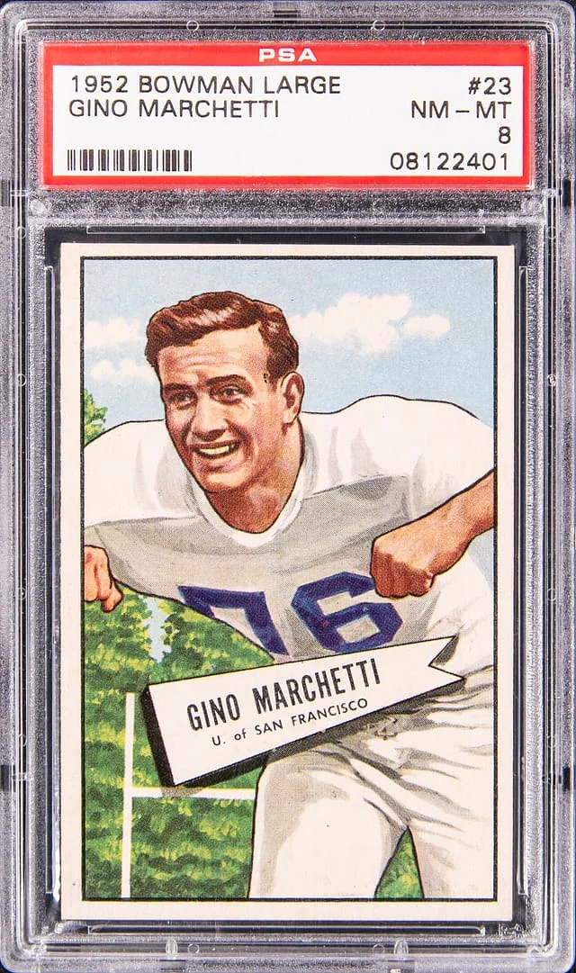 1952 Bowman Gino Marchetti Large #23 card image