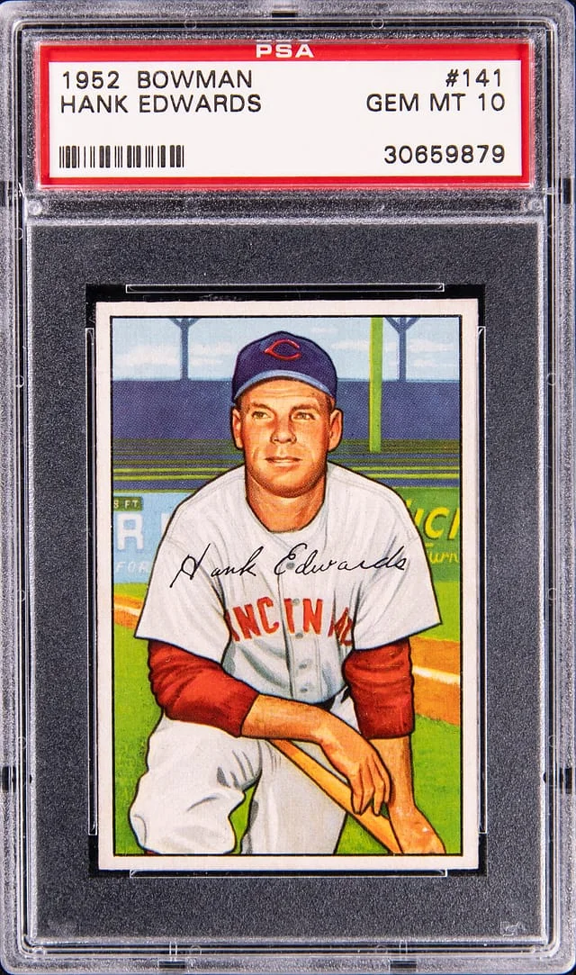 1952 Bowman Hank Edwards #141 card image