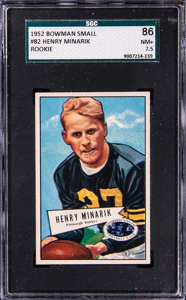 1952 Bowman Henry Minarik Small #82 card image