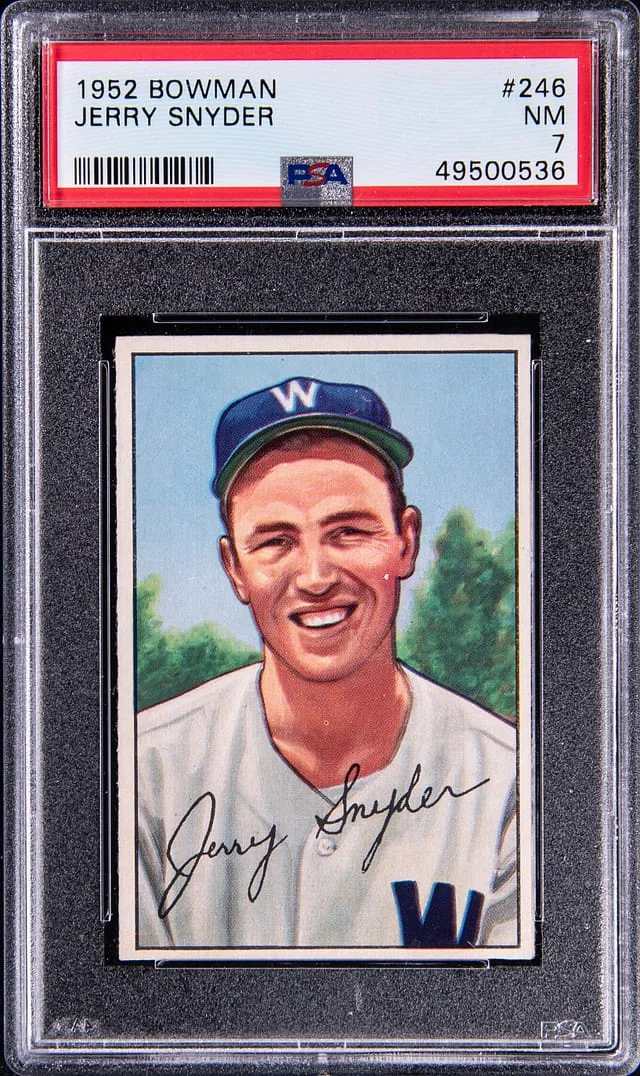 1952 Bowman Jerry Snyder #246 card image