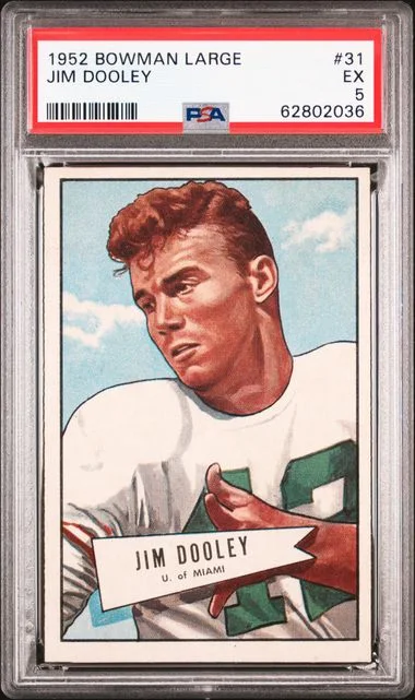 1952 Bowman Jim Dooley Large #31 card image