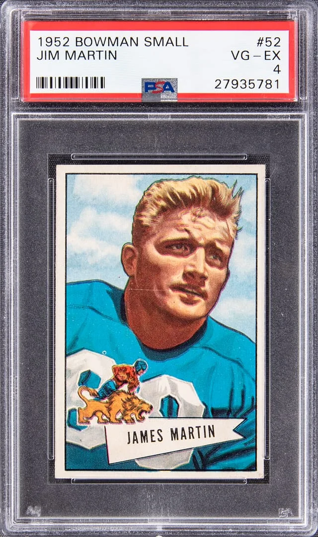 1952 Bowman Jim Martin Small #52 card image