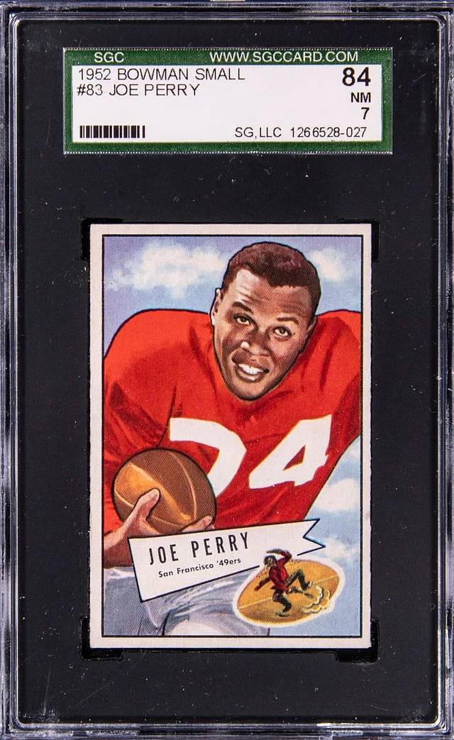 1952 Bowman Joe Perry Small #83 card image