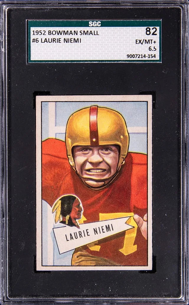 1952 Bowman Laurie Niemi Small #6 card image