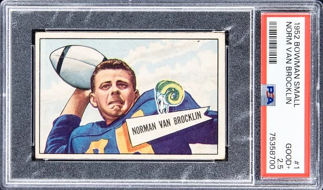1952 Bowman Norman Van Brocklin Small #1 card image