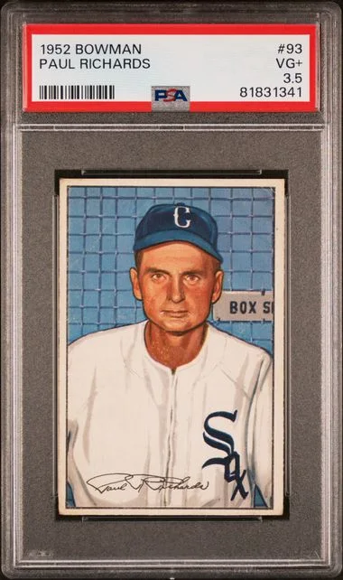 1952 Bowman Paul Richards #93 card image