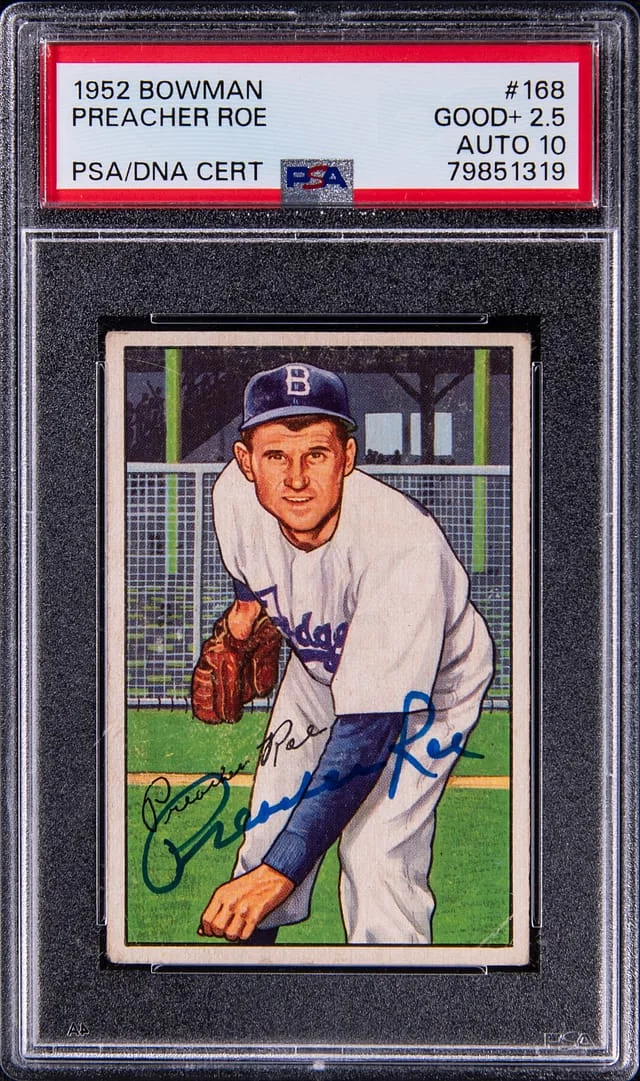 1952 Bowman Preacher Roe #168 card image