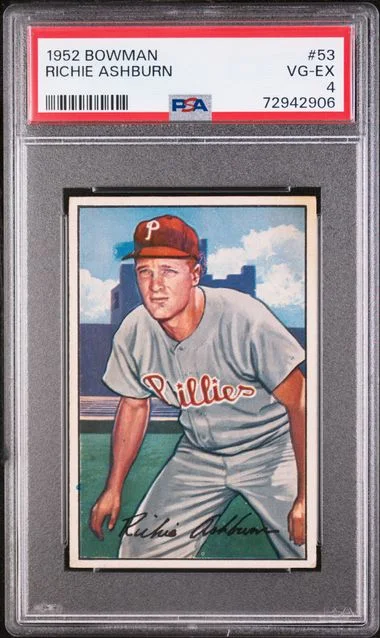1952 Bowman Richie Ashburn #53 card image