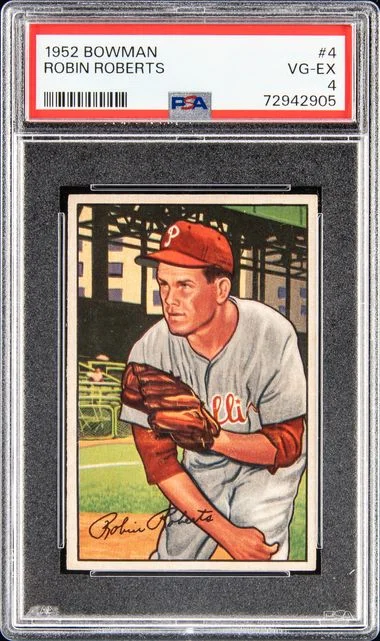 1952 Bowman Robin Roberts #4 card image
