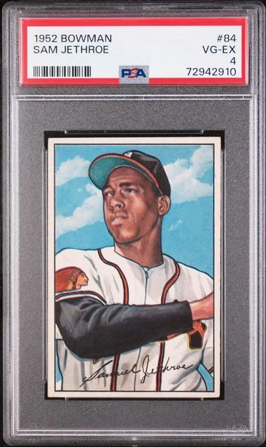 1952 Bowman Sam Jethroe #84 card image