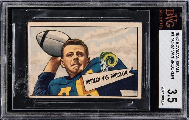 1952 Bowman Small Norm Van Brocklin #no-number card image