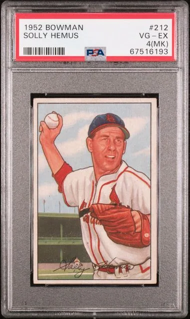 1952 Bowman Solly Hemus #212 card image
