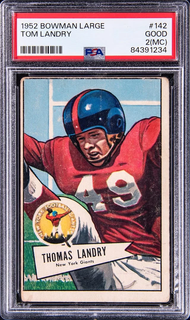 1952 Bowman Tom Landry Large #142 card image