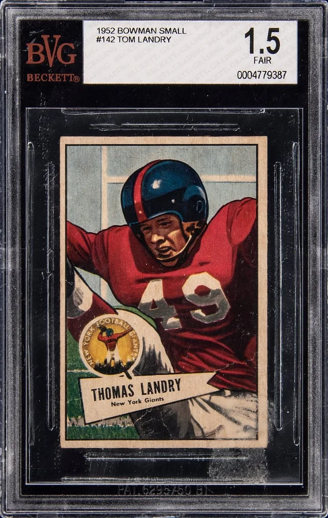1952 Bowman Tom Landry Small #147 card image